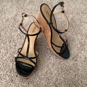 Michael Kors Black Wedge Sandal